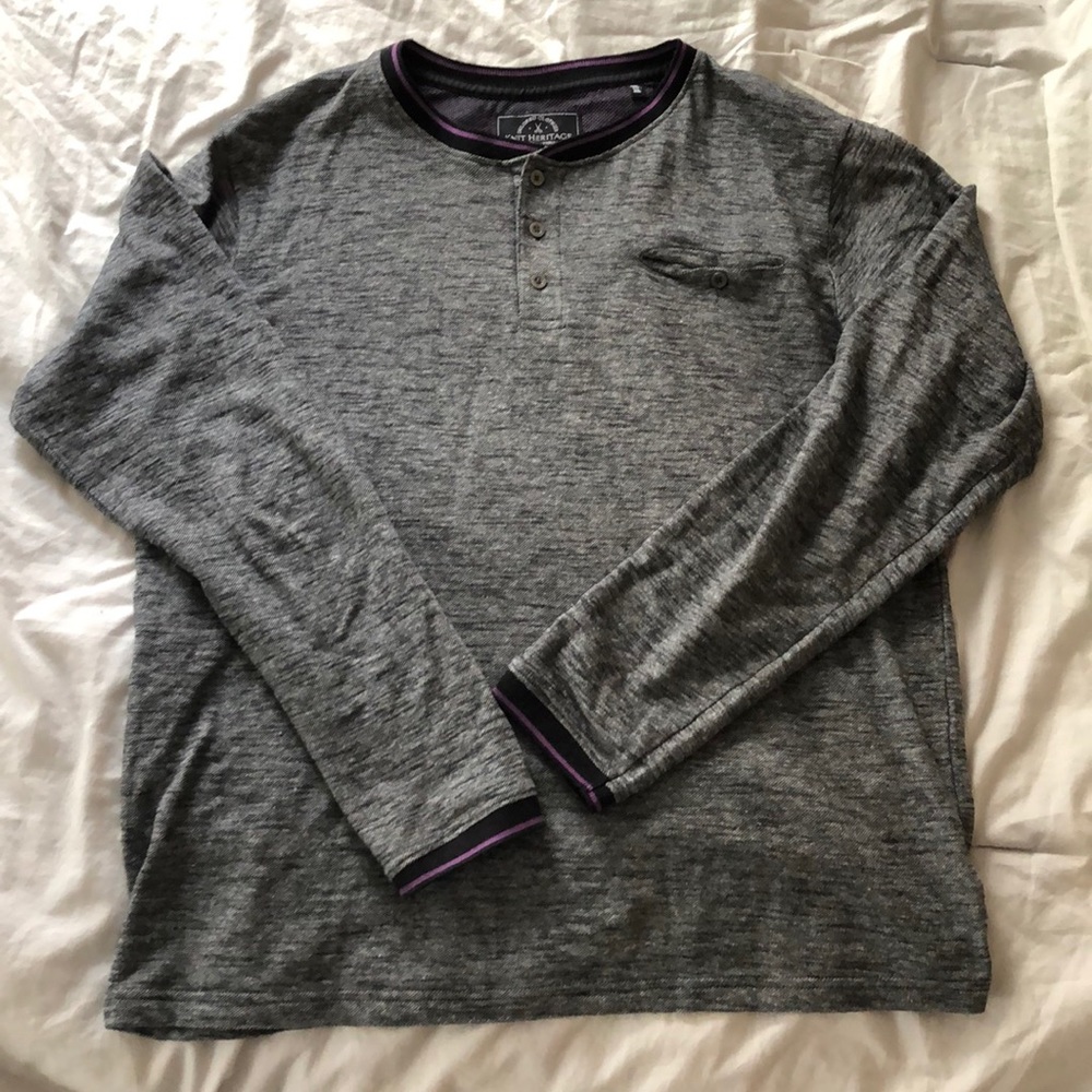 🌲Knit Heritage | Mens Cotton Henley Shirt